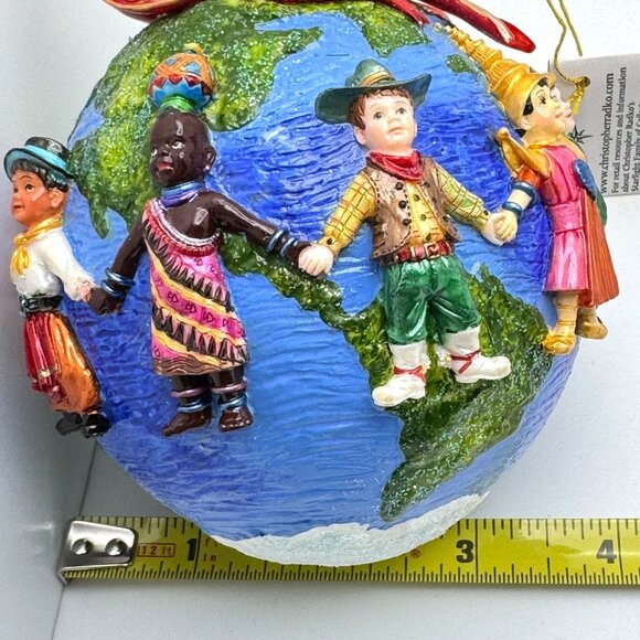 Christopher Radko United For Peace on Earth Ornament 2000 Globe Dove 5" Vintage - Picture 4 of 16